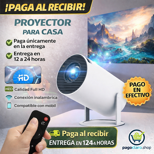 Proyector Android 12 – Cine en casa con inteligencia y estilo