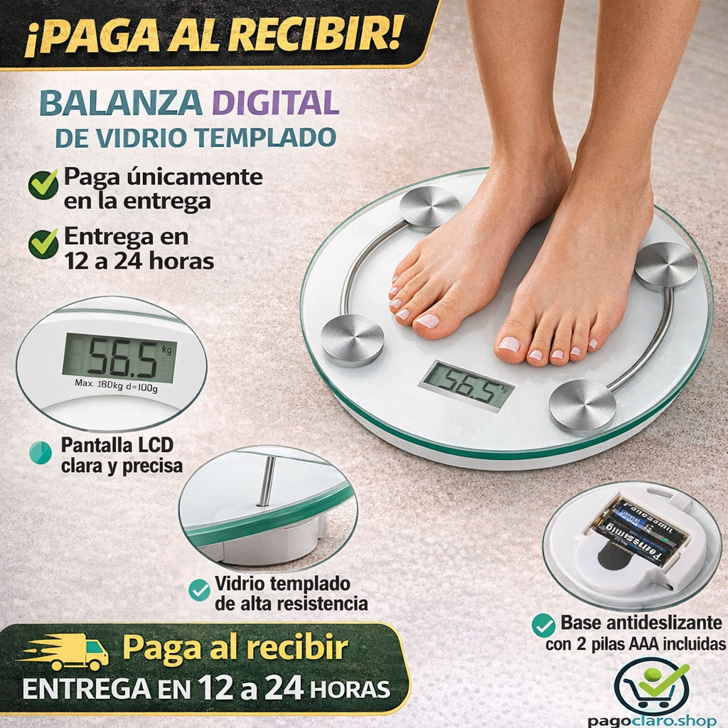 Báscula digital redondo