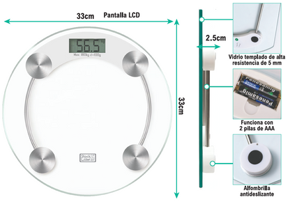Báscula digital redondo